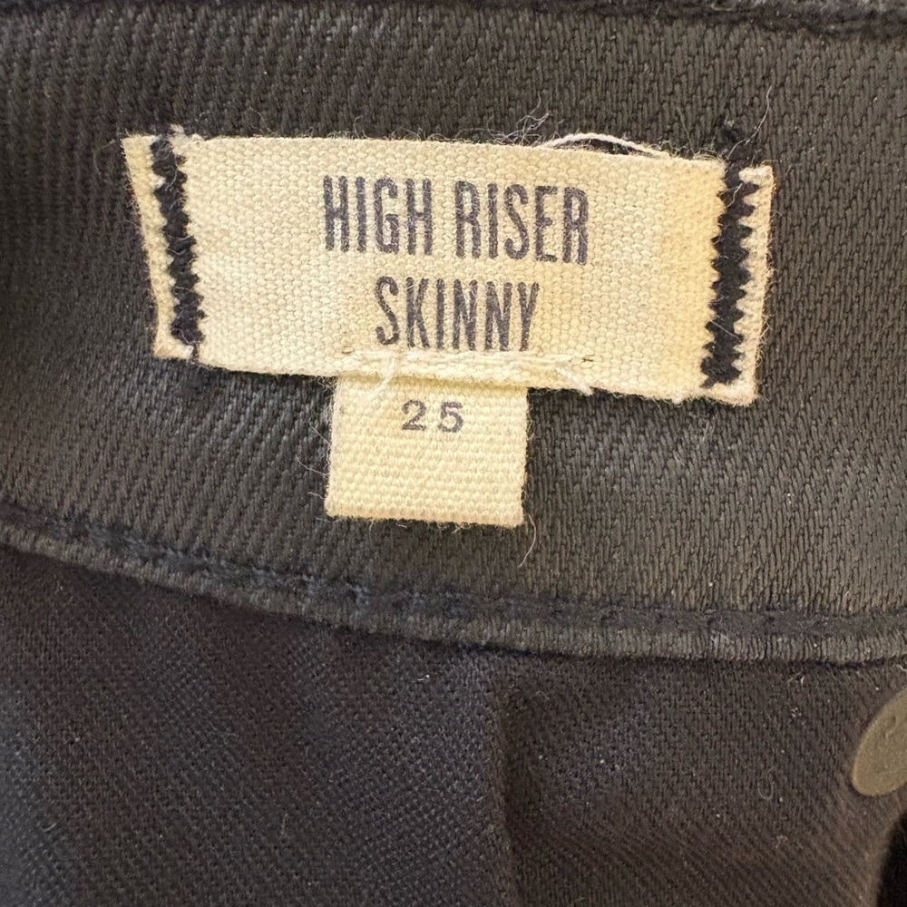 Madewell High-Riser Skinny Coated Jeans Black Size 25 - Picture 7 of 9